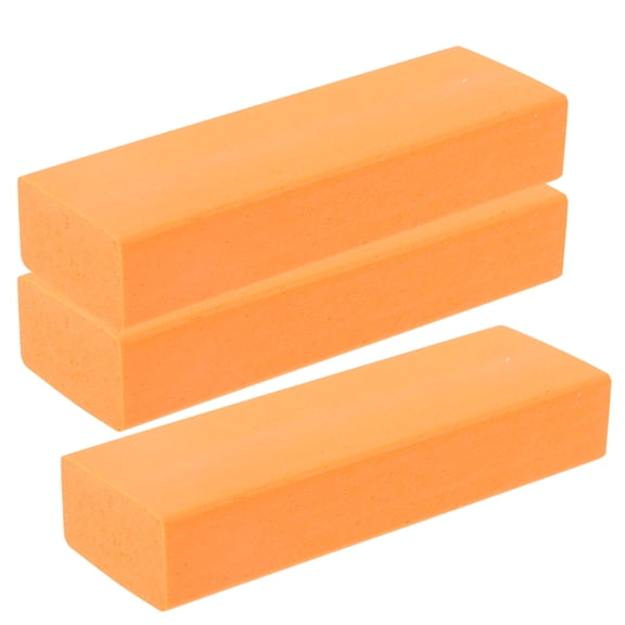 COMPUKAS 3Pcs Durable Kitchen Limescale Eraser Orange Gentle Scrubber for Cast Iron and Dishware