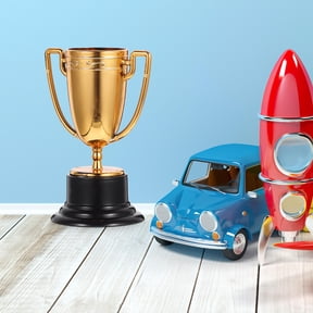 COMPUKAS Set of 3 Small Plastic Trophies for Events, Sports Day Awards and Event Decorations
