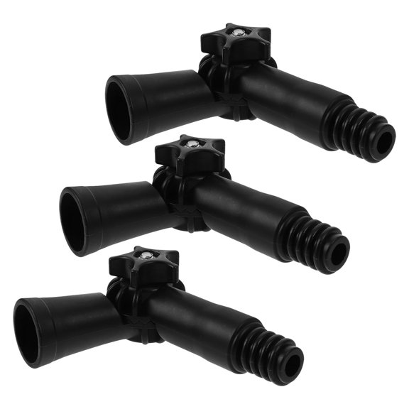 COMPUKAS 3Pcs Extension Pole Angle Adapter Black Flexible Rotatable Connector for Mop Handles and Paint Rollers