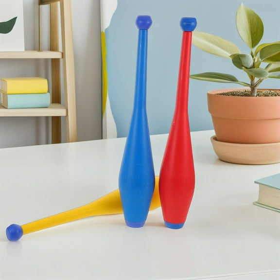 COMPUKAS Juggling Club Toys Professional Juggling Stick Assorted Color 3pcs