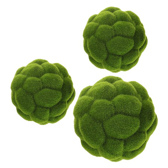 COMPUKAS 3Pcs Model Grass Ball Decoration for Window Display and Commercial Landscaping