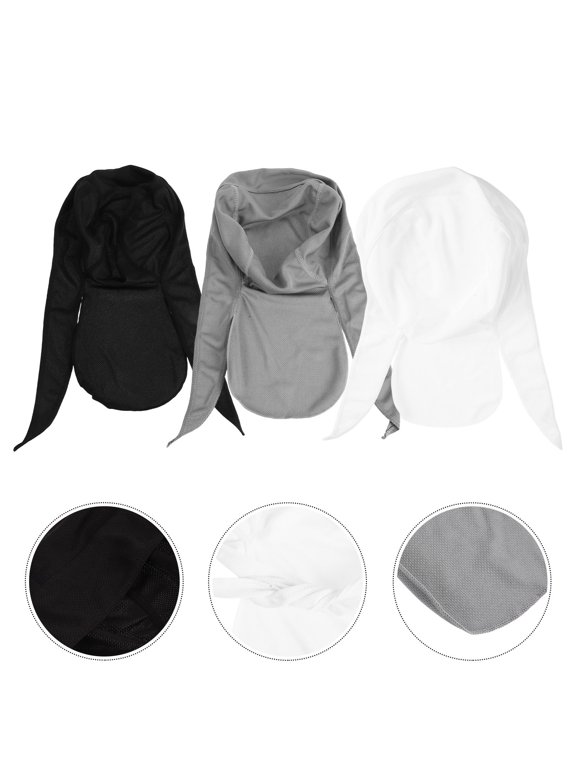 3-Pack Sweat-Wicking Do Rag, Assorted Colors Polyester Wrap for Workout, Commute, Running, Gym, Cycling