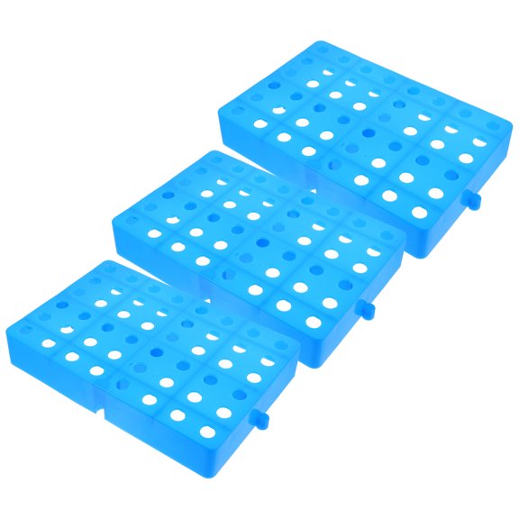 COMPUKAS 3Pcs Raised Floor Risers Plastic Pallets for Warehouse Wet Basement and Garage Organization