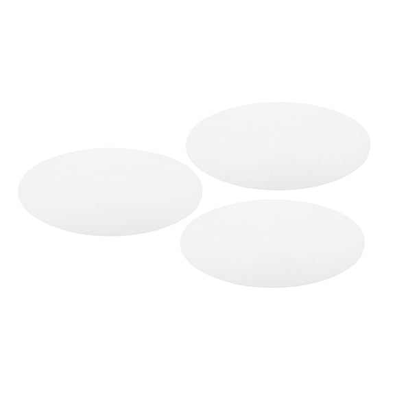 COMPUKAS Frosted Acrylic Light Diffuser Panels, White, Round, Enhanced Room Ambiance, 3Pcs