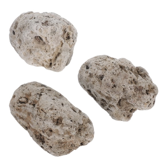 COMPUKAS 3pcs Floating Aquarium Stone Natural Pumice Decoration for Betta Tanks Green
