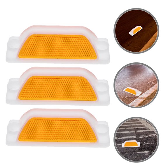 COMPUKAS 3pcs Reflective Road Markers Waterproof Reflective Materials Markers For Drivers In Low-light