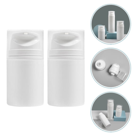 COMPUKAS 3pcs Vacuum Pump Bottle Set for Skin Care with Portable Style