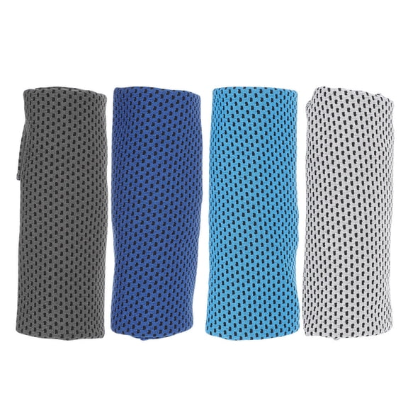 COMPUKAS 4-Pack Quick Dry Travel Towels, Polyester Cooling Cloths for Gym, Yoga, Outdoor Sports