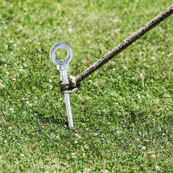 COMPUKAS 4 Pcs Camping Stakes Heavy Duty Metal Galvanized Carbon Steel For Family Camping Trips