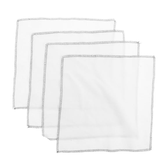 COMPUKAS Set of 4 White Cotton Shoe Polish Cloths for Quick Shine, Travel, and Easy Shoe Care