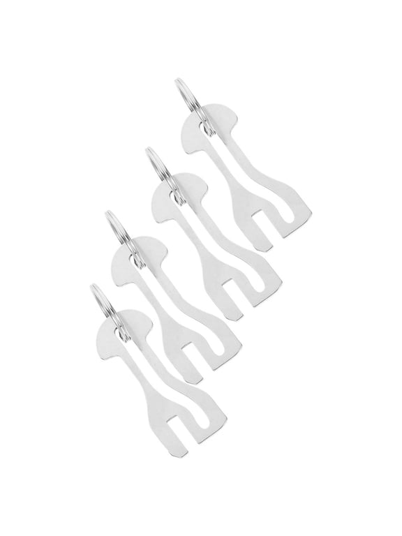 4-Pack Stainless Steel Shopping Cart Release Keys with Keychain for Easy and Convenient Everyday Shopping Use