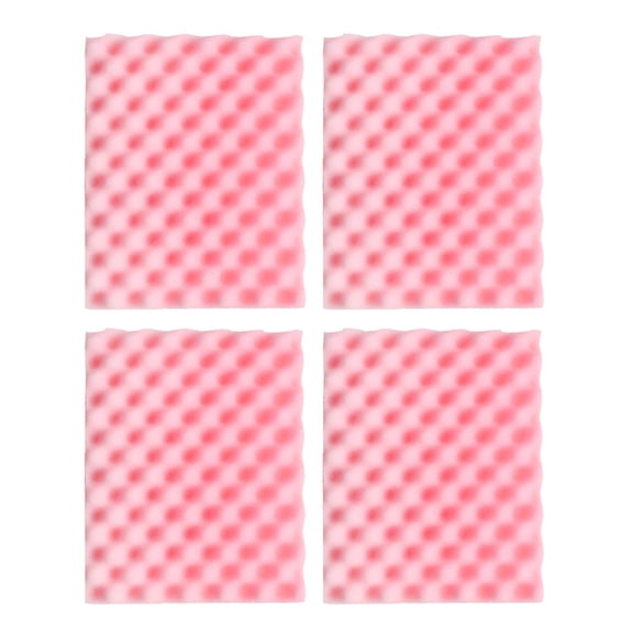 COMPUKAS 4Pcs Pink Fondant Sponge Mats Non Stick Flexible Baking Pads for Cake Decorating