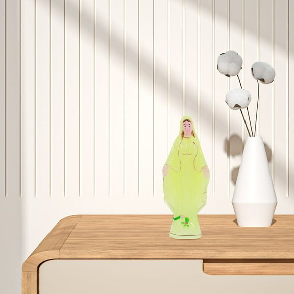 COMPUKAS 44Piece Plastic Craft Decor Statues for Home Decor Yellow Religious Faith Blessing Peace Table Accent