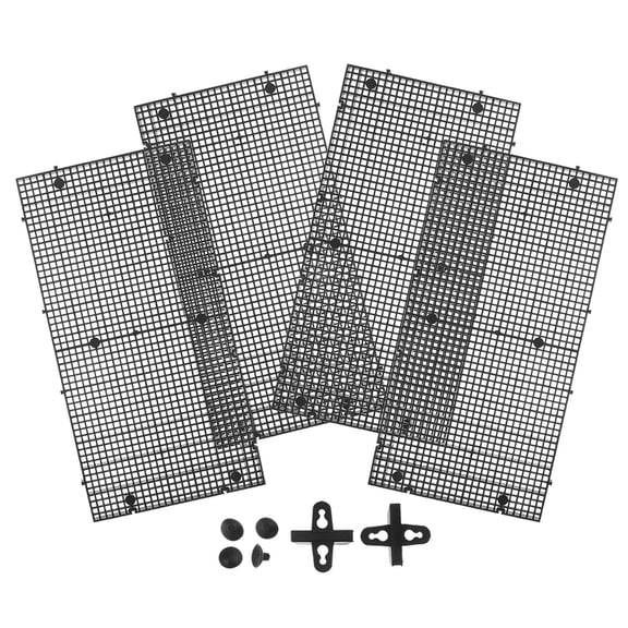 COMPUKAS 4Pcs Aquarium Mesh Grid Divider Black Plastic Panel for Fish Tank Separation and Airflow