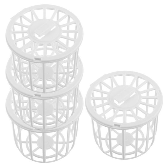 COMPUKAS 4-Pack Beige Plastic Bird Breeding Nest Boxes for Parrot Cage Accessories and Bird Care