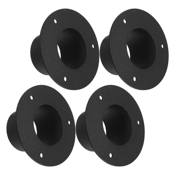 COMPUKAS 4Pcs Heavy Duty Stainless Steel Rope Support Brackets Black for Garden Deck Railings