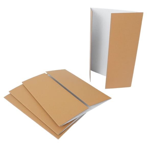 COMPUKAS White Corrugated Trifold Poster Board for DIY Projects, Stable and Portable, 4Pcs