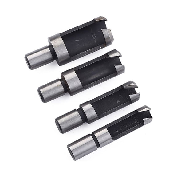 COMPUKAS Multi Hardened Carbon Steel Wood Plug Cutters Set 4 Pieces 6mm 10mm 13mm 16mm