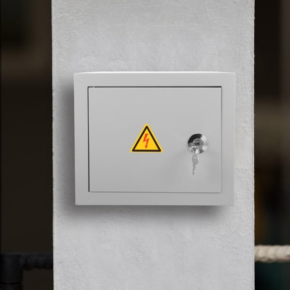 COMPUKAS PVC Electric Panel High Voltage Warning Caution Labels 4 Pieces 5cm