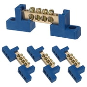 COMPUKAS 4Pcs Electrical Grounding Bars in Copper for Effective Distribution Blocks