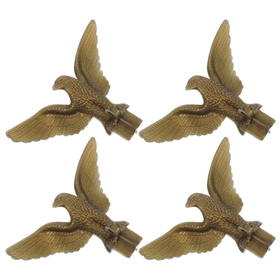 COMPUKAS 4Pcs Flagpole Topper Eagle Design for Outdoor Patriot Displays in Golden Color