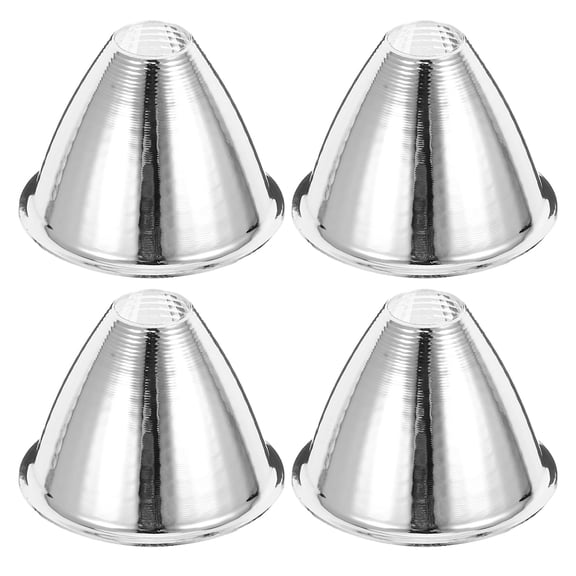 COMPUKAS Flashlight Reflector Cup Plated Silver Aluminum Enhanced Beam Efficiency for Flashlight 4Pcs