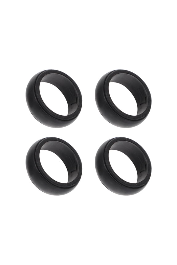 4Pcs Flexible Finger Ring Protectors Black Silicone Waterproof for Physical Use
