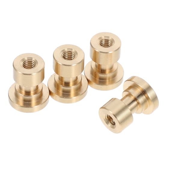 COMPUKAS Set of 4 Golden Crystal Cabinet Knobs, Universal Fit for Kitchen, Bathroom, and Furniture Drawers