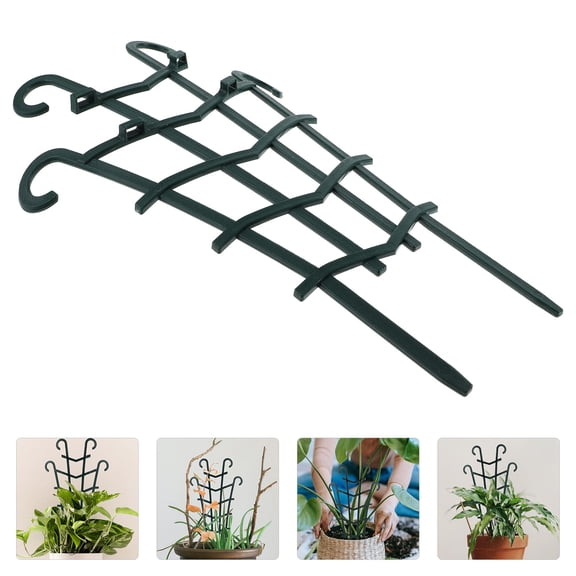 COMPUKAS 4Pcs Green Plastic Plant Climbing Rack for Potted Plants 10.02X5.70In