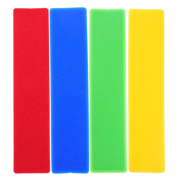 COMPUKAS 4Pcs Ground Court Marker Stickers in Assorted Colors for Tennis Basketball and Baseball
