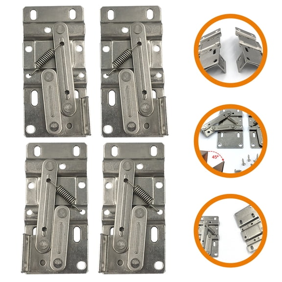 COMPUKAS Iron Tip Out Tray Hinges 4 Pieces Cabinet Hardware Replacement