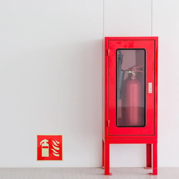 COMPUKAS 4Pcs Luminous Fire Extinguisher Decal Easy to Apply Warning Signs for Emergency Use