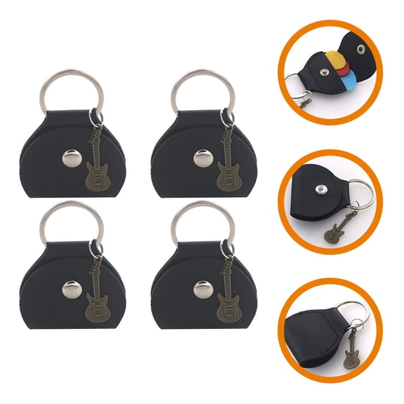 COMPUKAS 4-Pack Guitar Pick Holders with Practical Rectangular Design for Easy Access and Storage