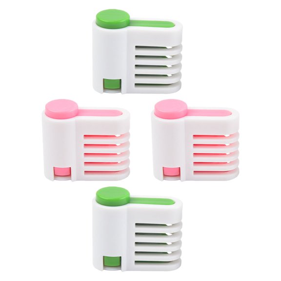 COMPUKAS 4Pcs Plastic Cake Slicer Guide with Adjustable Thickness for Precise Baking Projects
