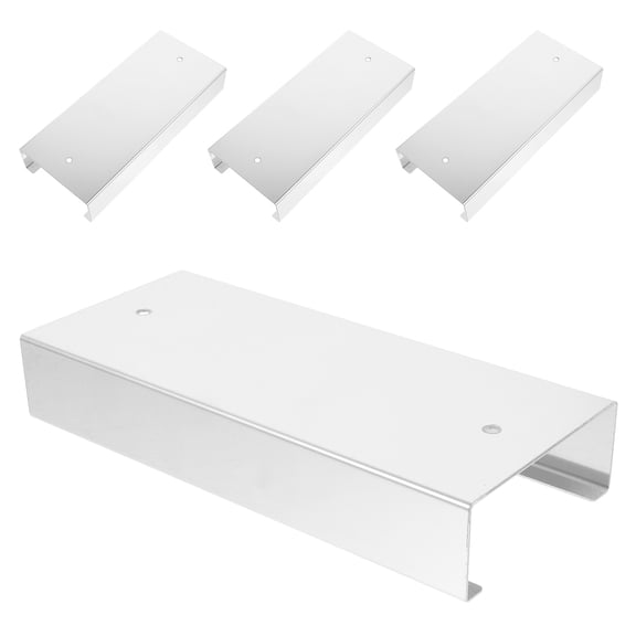 COMPUKAS 4Pcs Plated Silver Canning Jar Storage Organizer Rack for Kitchen Pantry Space Optimization