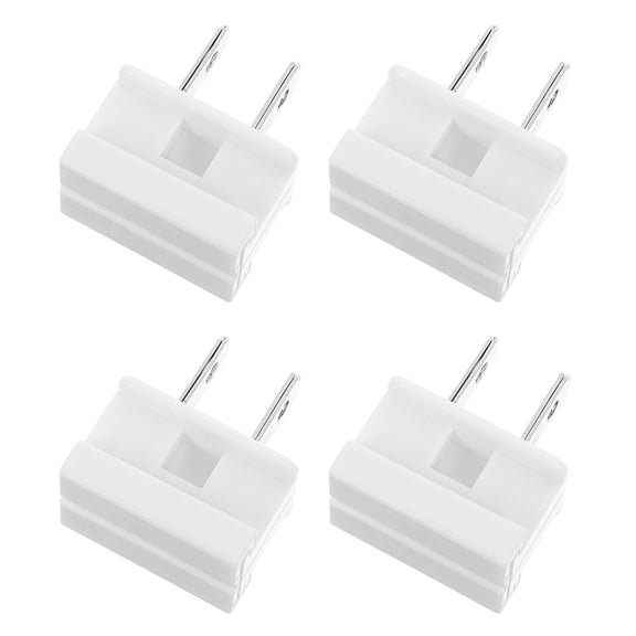 COMPUKAS 4-Pack Quick Connect Lamp Power Cords with Polarized 2-Prong Plugs for Indoor Use