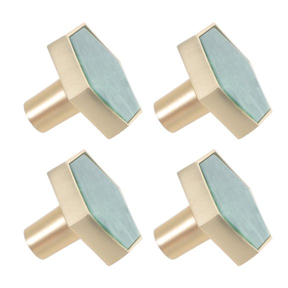 COMPUKAS Compact Green Zinc Alloy Cabinet Hardware Pulls, Single Hole Design for Easy Update 4Pcs