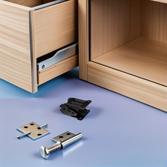COMPUKAS 4Pcs Space Saving Furniture Hinges Black Metal Folding Self Locking Hardware Accessories