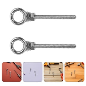 COMPUKAS 4Pcs Stainless Steel Eye Bolts Closed Loop Wall Hook Bolts for Garage and Workshop Use