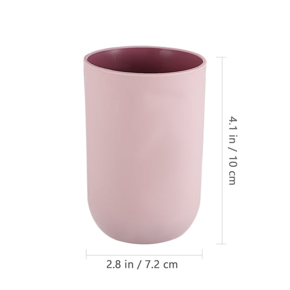 COMPUKAS 4Pcs Toothbrush Cups Assorted Color 10.50X7.20X7.20CM Plastic Mugs for Bathrooms RVs Travel Camping