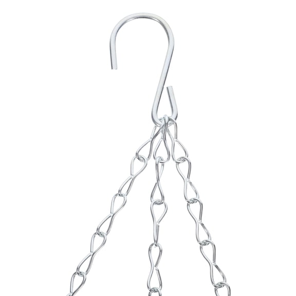 COMPUKAS 4-Pack Weatherproof White Hanging Chains for Garden Flower Baskets and Planter Extensions