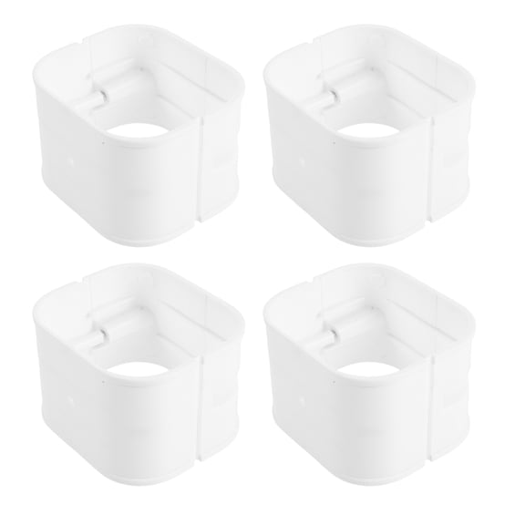 COMPUKAS 4-Piece Decorative PVC Mini Split AC Cover Connector Kit for Outdoor Air Conditioner Pipe Lines