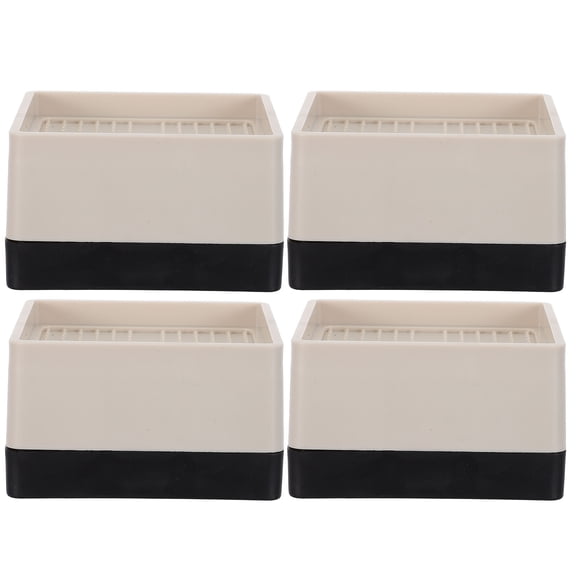 COMPUKAS 4Pcs White Plastic Treadmill Riser Blocks Home Use Heavy Duty Furniture and Appliance Elevators