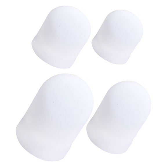 COMPUKAS White Silicone Flashlight Diffuser Caps, 4-Pack for Soft Light, Anti-Glare, Outdoor and Camping Use