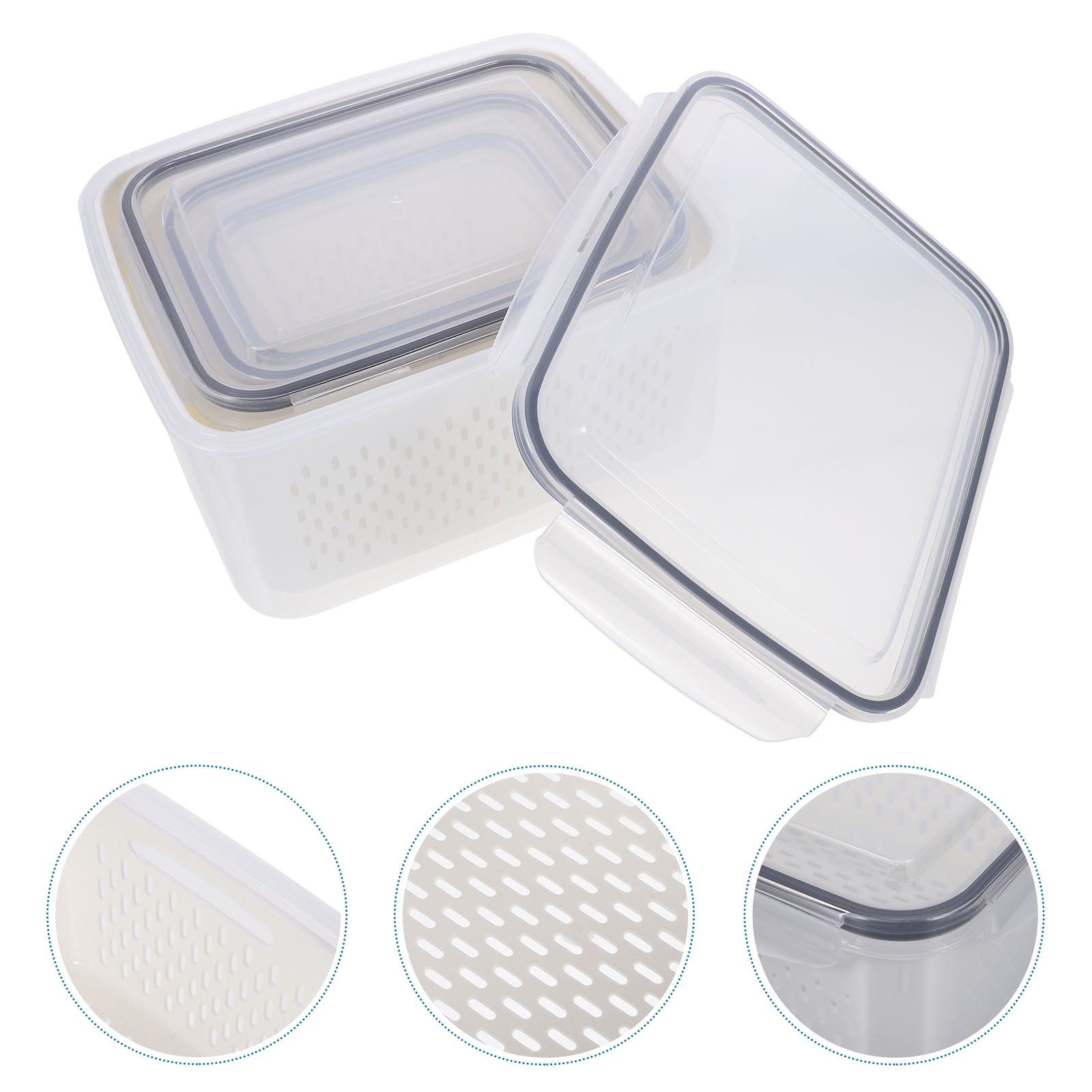 COMPUKAS 4Set Fridge Produce Organizer Set Rectangular Shape For ...