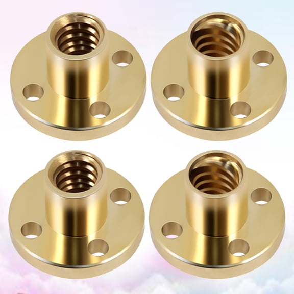 COMPUKAS 4Pcs Brass Trapezoidal Nuts Golden Finish Hardware for and Mechanical Projects