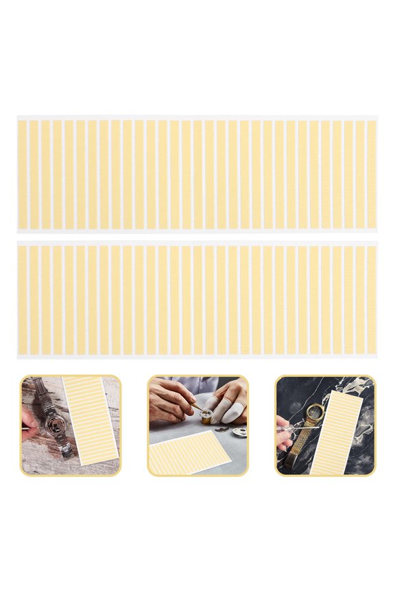 High Viscosity Yellow Watch Repair Adhesive Stickers for , 4 Sheets Pads