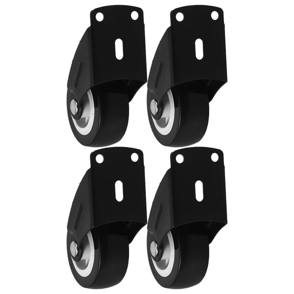 COMPUKAS 4pcs Closet Door Rollers Sliding Rollers Rubber Black for Furniture Hardware Installation