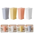 thumbnail image 1 of COMPUKAS 4pcs Cute Desktop Trashcan Plastic Square Impact-resistant for Adults, 1 of 8
