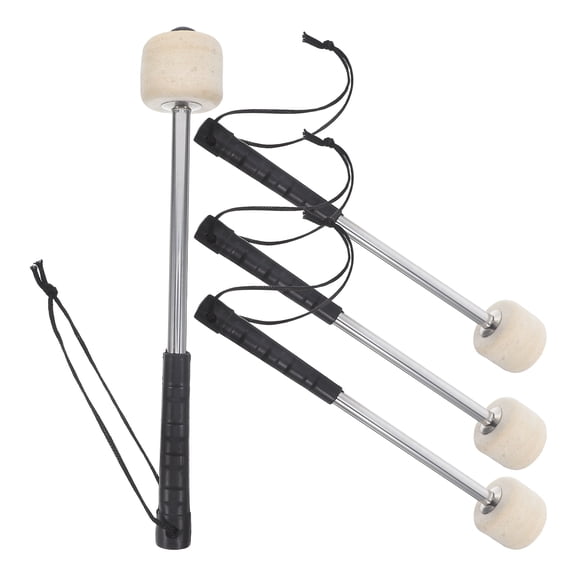COMPUKAS 4pcs Musical Drumsticks Felt Drum Stick Accessory For Marching Bands Multi Color Option